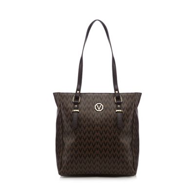 Dark brown 'Valentine' shopper bag